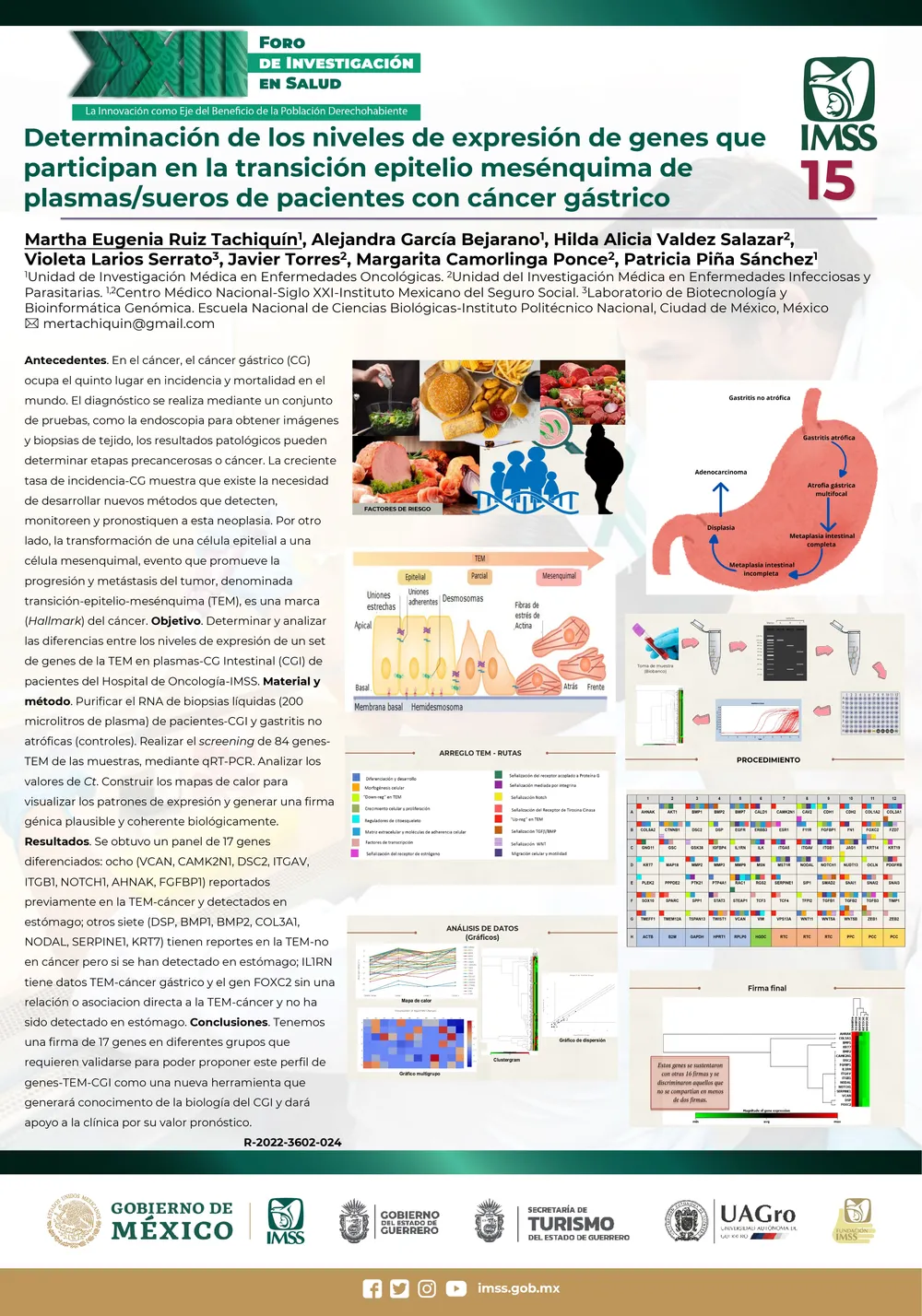 Cartel: Expresión génica en cáncer gástrico (FIS)